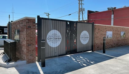 Custom Printed Gates & Access Doors for Dumpster Enclosure